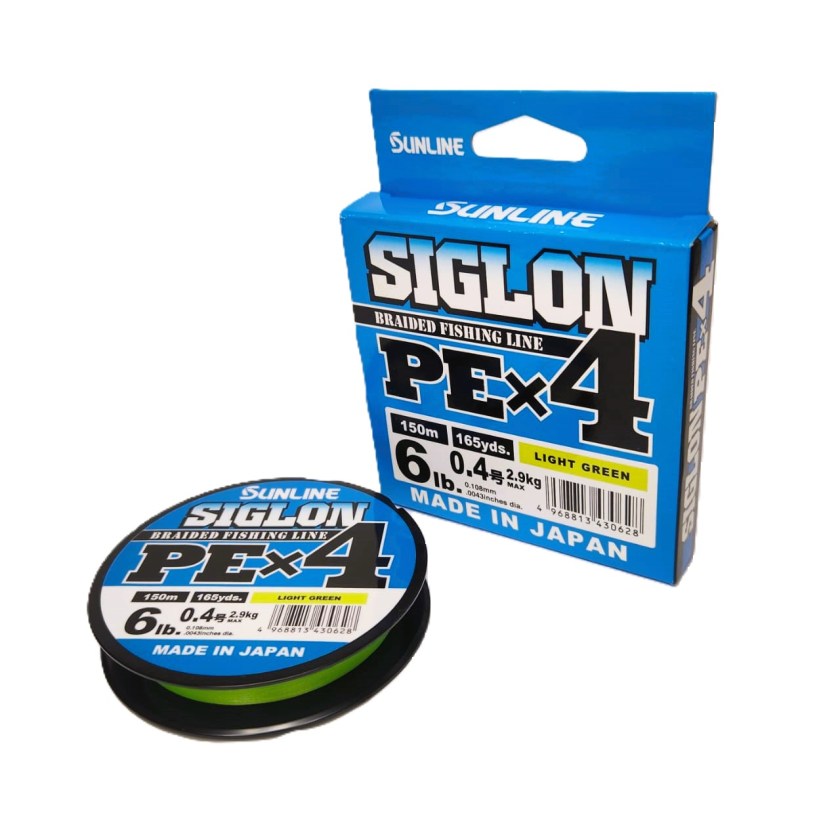плетеный шнур Sunline SIGLON PE×4 150M(Light Green) #0.4/6LB